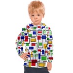 Colorful rectangles                                                                   Kids  Hooded Pullover