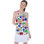 Colorful rectangles                                                                     Racer Back Mesh Tank Top