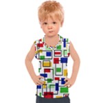 Colorful rectangles                                                                    Kids  Mesh Tank Top