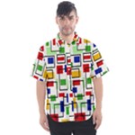 Colorful rectangles                                                                    Men s Short Sleeve Shirt