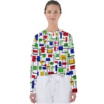 Colorful rectangles                                                                     Women s Slouchy Sweat