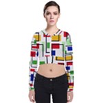 Colorful rectangles                                                                     Zip Up Bomber Jacket