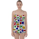 Colorful rectangles                                                                     Babydoll Tankini Set