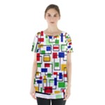 Colorful rectangles                                                                          Skirt Hem Sports Top