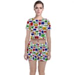 Colorful rectangles                                                                     Crop Top and Shorts Co-Ord Set