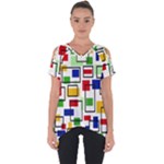 Colorful rectangles                                                                     Cut Out Side Drop Tee