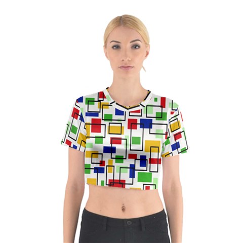 Colorful rectangles                                                                      Cotton Crop Top from ArtsNow.com
