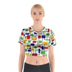 Colorful rectangles                                                                      Cotton Crop Top