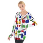 Colorful rectangles                                                                       Women s Tie Up Tee