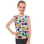 Colorful rectangles                                                                      Kids  Mesh Tank Top