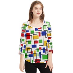 Chiffon Quarter Sleeve Blouse 