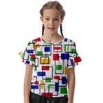 Colorful rectangles                                                          Kids  Cut Out Flutter Sleeves