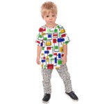 Colorful rectangles                                                                     Kids  Raglan Tee