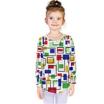 Colorful rectangles                                                                       Kids  Long Sleeve Tee