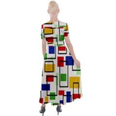 Button Up Short Sleeve Maxi Dress 