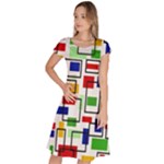 Colorful rectangles                                                                        Classic Short Sleeve Dress