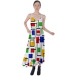 Colorful rectangles                                                                        Tie Back Maxi Dress