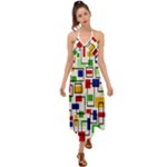 Colorful rectangles                                                                       Halter Tie Back Dress