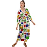 Colorful rectangles                                                                        Grecian Style Maxi Dress