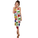 Colorful rectangles                                                                      Waist Tie Cover Up Chiffon Dress