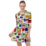 Colorful rectangles                                                                        Mini Skater Shirt Dress