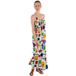 Colorful rectangles                                                                         Cami Maxi Ruffle Chiffon Dress