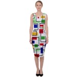 Colorful rectangles                                                                        Sleeveless Pencil Dress