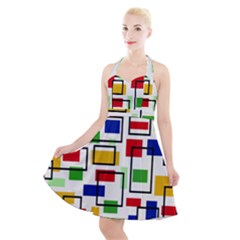 Halter Party Swing Dress  