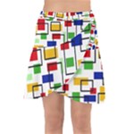 Colorful rectangles                                                                         Wrap Front Skirt