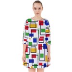 Colorful rectangles                                                                    Smock Dress