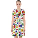 Colorful rectangles                                                                        Adorable in Chiffon Dress