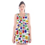 Colorful rectangles                                                                      Scoop Neck Skater Dress