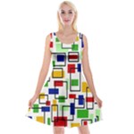 Colorful rectangles                                                                           Reversible Velvet Sleeveless Dress