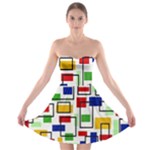 Colorful rectangles                                                                      Strapless Bra Top Dress