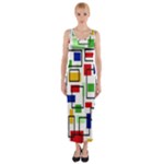 Colorful rectangles                                                                      Fitted Maxi Dress