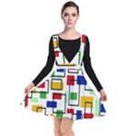 Colorful rectangles                                                                    Plunge Pinafore Dress