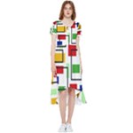 Colorful rectangles                                                                   High Low Boho Dress