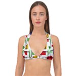 Colorful rectangles                                                                   Double Strap Halter Bikini Top