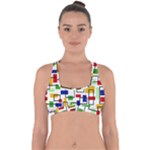 Colorful rectangles                                                                     Cross Back Hipster Bikini Top