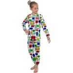 Colorful rectangles                                                                   Kids  Long Sleeve Set