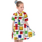 Colorful rectangles                                                                  Kids  Sailor Dress