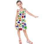 Colorful rectangles                                                                     Kid s Sleeveless Dress