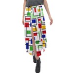 Colorful rectangles                                                                          Velour Split Maxi Skirt