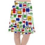 Colorful rectangles                                                                         Fishtail Chiffon Skirt