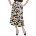 Colorful rectangles                                                                          Midi Mermaid Skirt