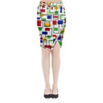 Colorful rectangles                                                                     Midi Wrap Pencil Skirt