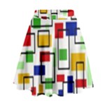 Colorful rectangles                                                                        High Waist Skirt