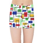 Colorful rectangles                                                                     Kids  Skinny Shorts