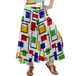 Colorful rectangles                                                                     Satin Palazzo Pants