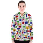 Colorful rectangles                                                                      Women s Zipper Hoodie